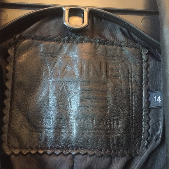 Vintage Maine New England Leather Jacket size 14 - Picture 2 of 7